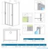 Radaway Evo DW+S kabina 110x80 szkło przejrzyste 335110-01-01/336080-01-01